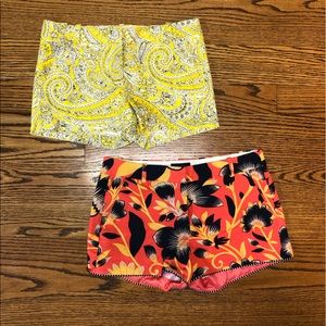 J.Crew sz 4 shorts (two pairs) paisley floral